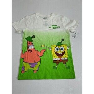 spongebob squarepants st patrick's day t-shirt Kids Size 8